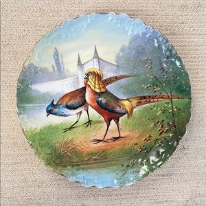 Limoges France Birds/ Pheasant Decorative Plate Signed LUC /10”